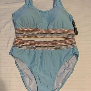 Stylish Blue and Multicolor Women's Bikini
